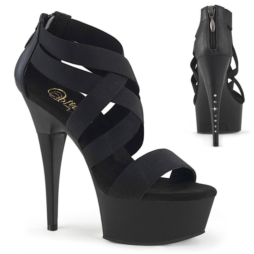 Pleaser - CAPTIVA669 Ankle strap sandal, Pole dance shoes - Black Product image